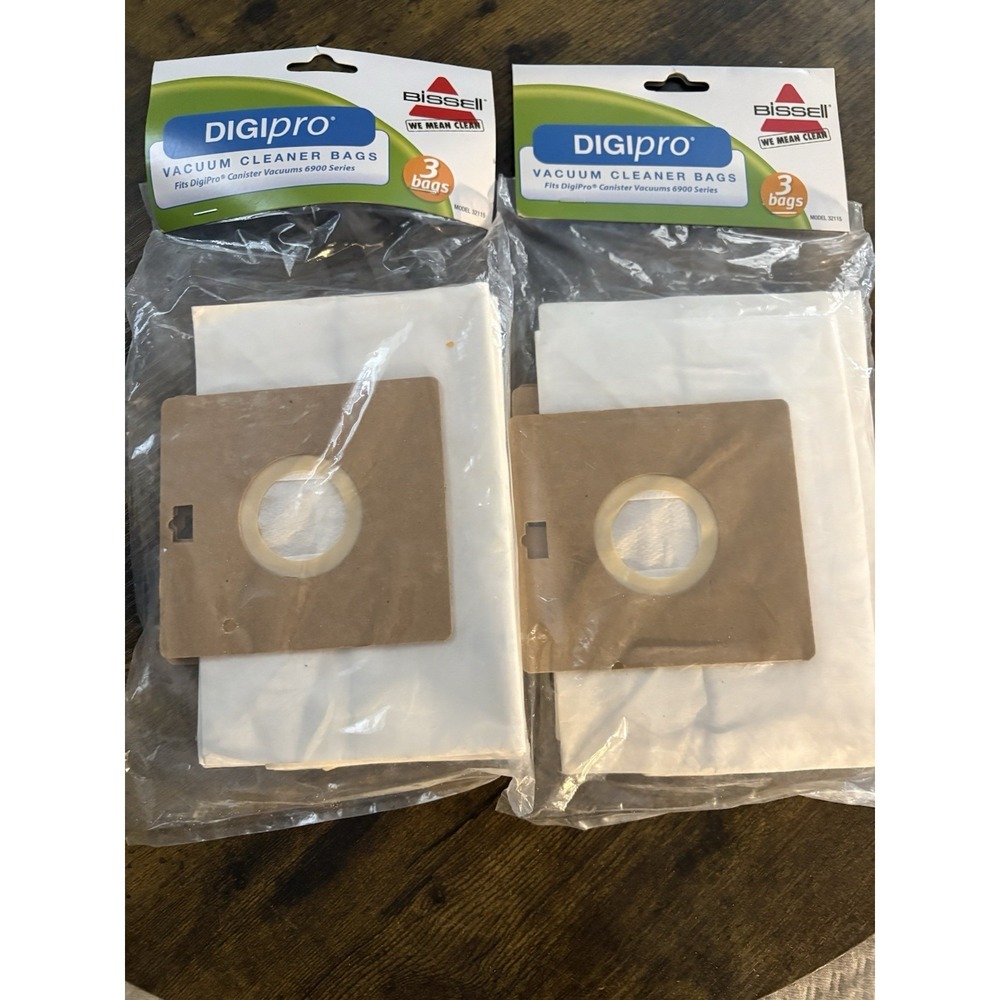 Bissell Model 32115 DigiPro‎ Vacuum Cleaner Bags - 6 Count Total 2 Packages of 3
